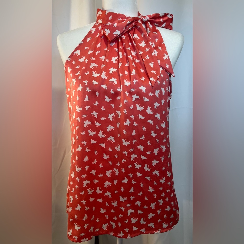 Iz Byer Women’s dressy high neck halter blouse.